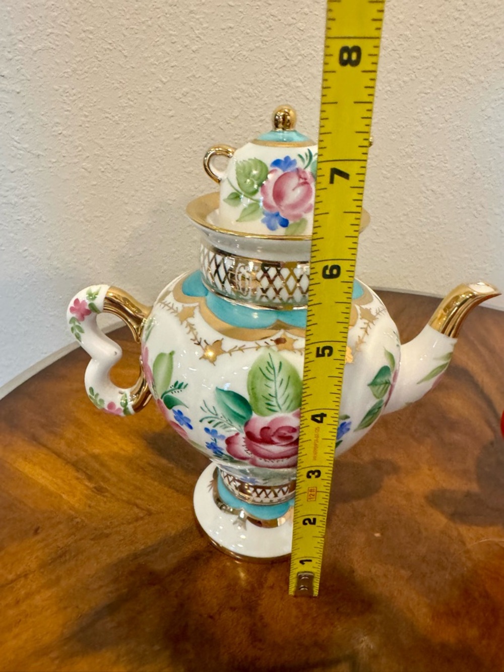 2 Russian Lomonosov Hand Painted Porcelain Tea Pots Imperial Porcelain Factory - Picture 11 of 14